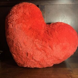 Room Essentials Red Heart Plush Pillow 18x16 Furry Valentine Decor Target